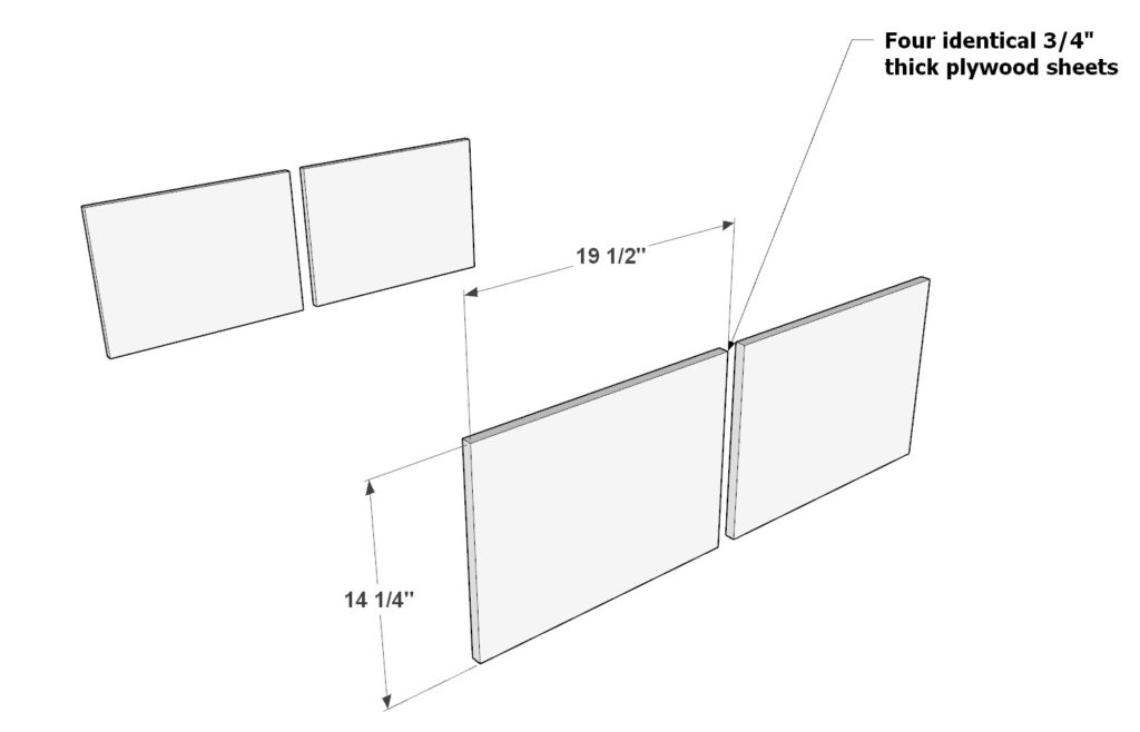 Adding the cubby plywood sheets