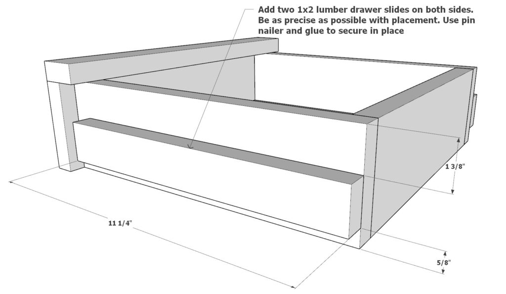 Adding the second drawer slide