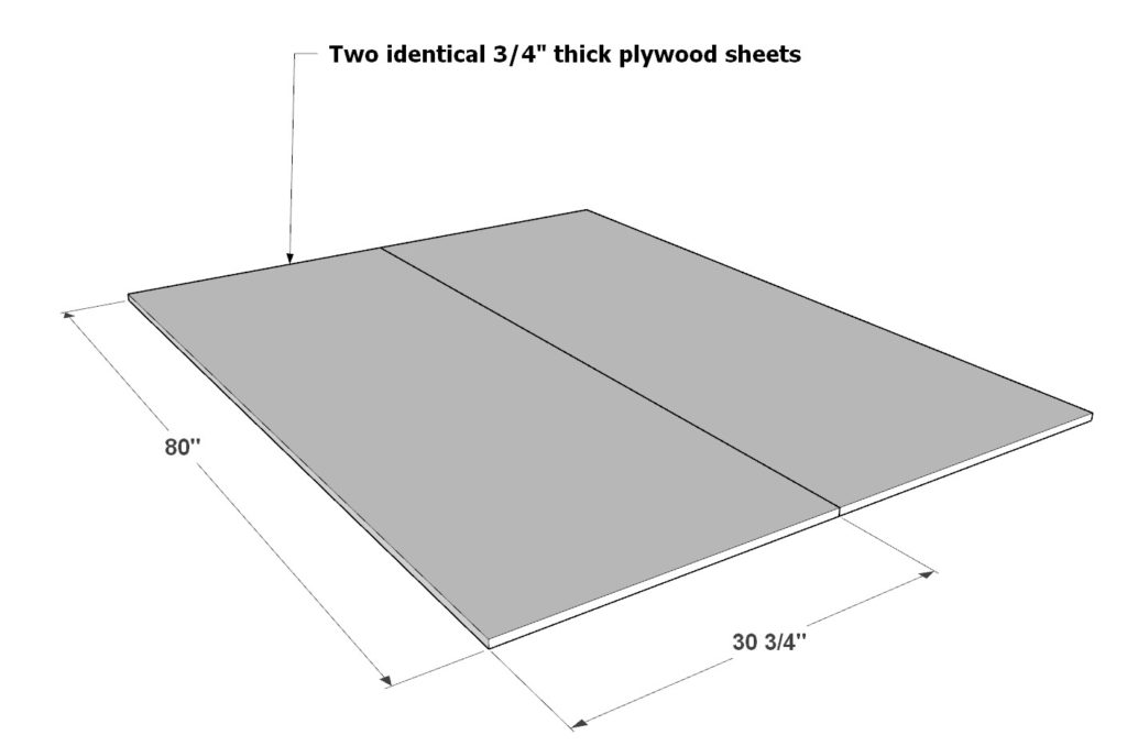 Adding plywood sheets for bed base