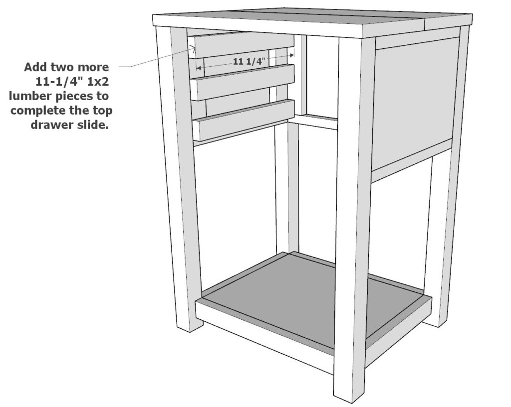 adding the 2nd drawer slide