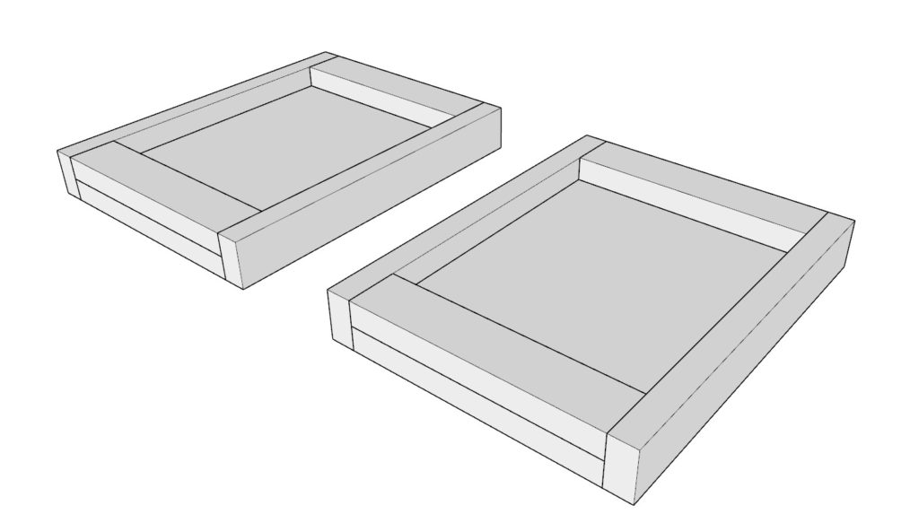 Making two identical night stand sides