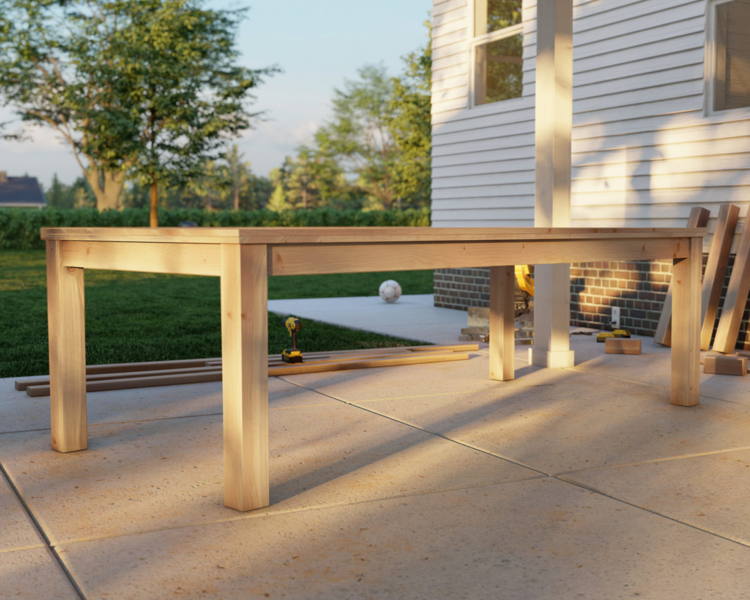 Easy DIY Table Plans Step by Step Guide to a FullSize Table DIY