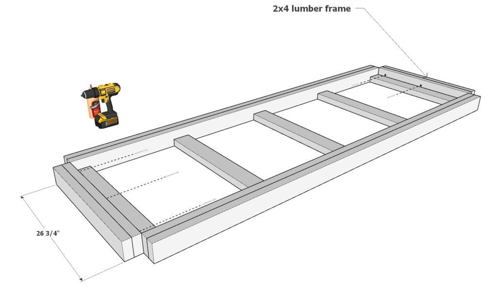 DIY dinning table frame construction