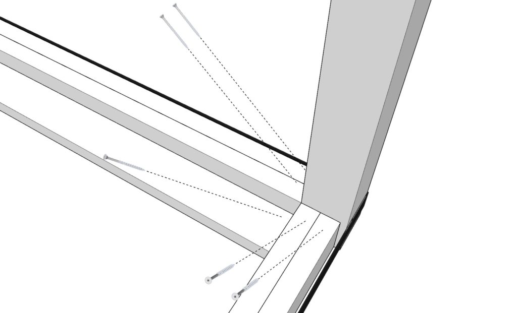 Adding table legs made of 4x4 lumber using ratchet straps