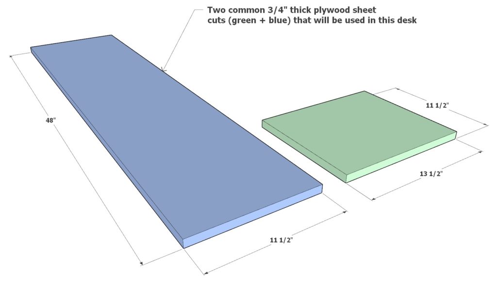 DIY craft table plywood sheets cut list