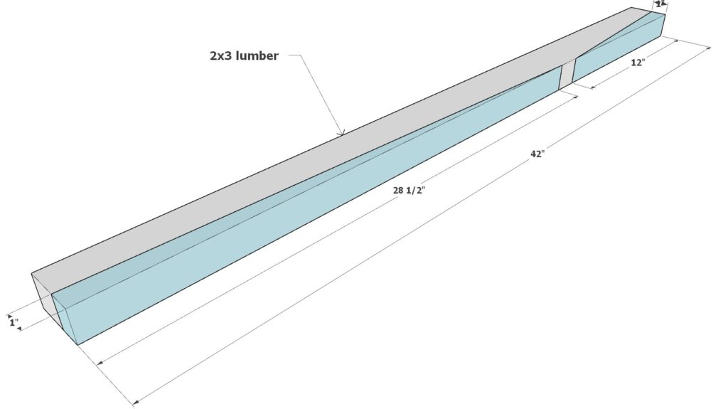 DIY bar stool back leg cut list