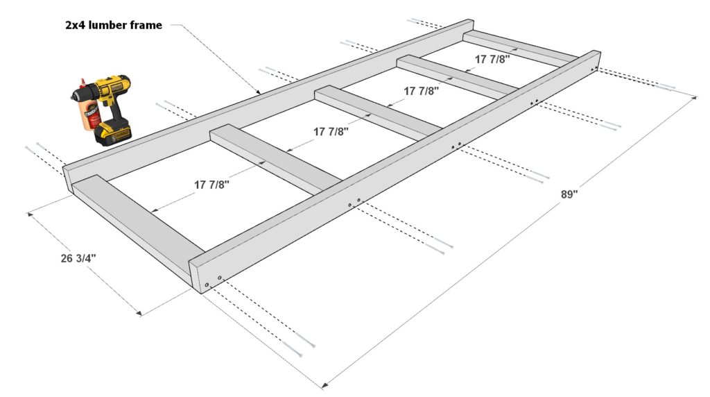 Dinning table frame assembly