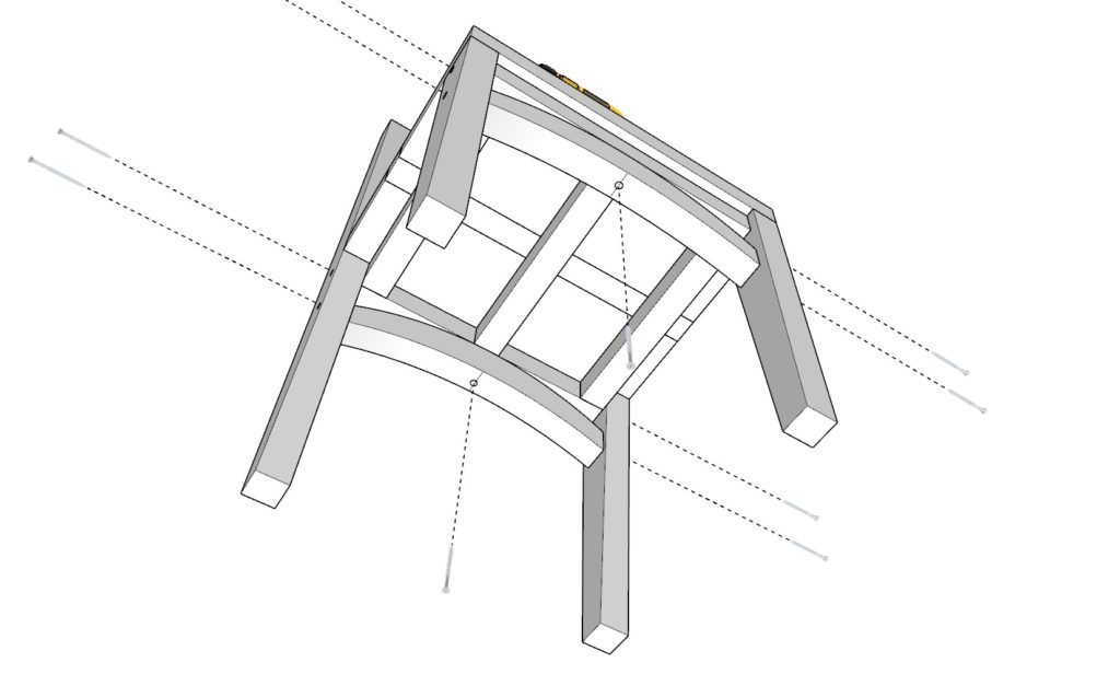 Assembly of the dinning chair frame to the seating