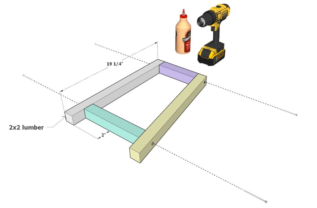 Nightstand frame assembly