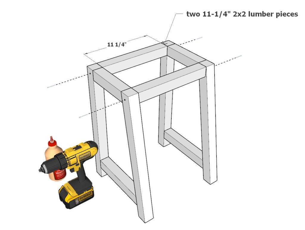 Nightstand frame assembly