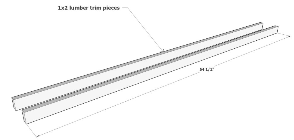 Adding the table top trim pieces