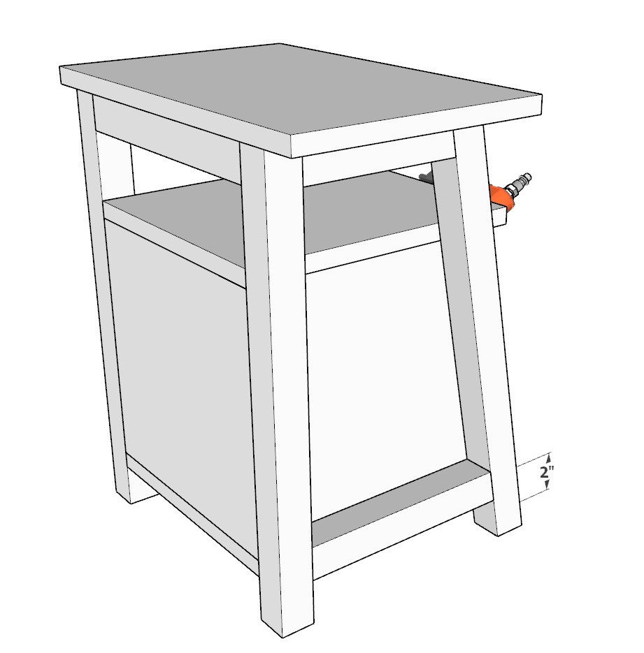 Adding drawer insert to nightstand