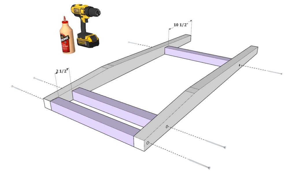 DIY bar stool back rest assembly