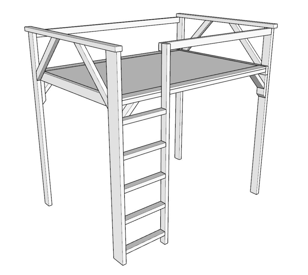 Loft bed final touches