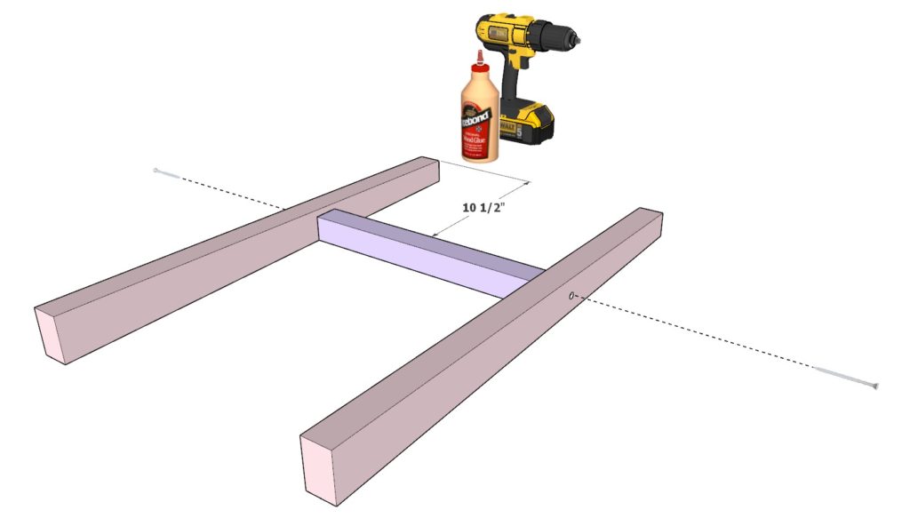 DIY bar stool front leg assembly