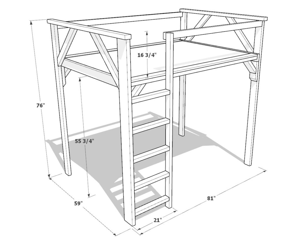 DIY loft bed dimensions