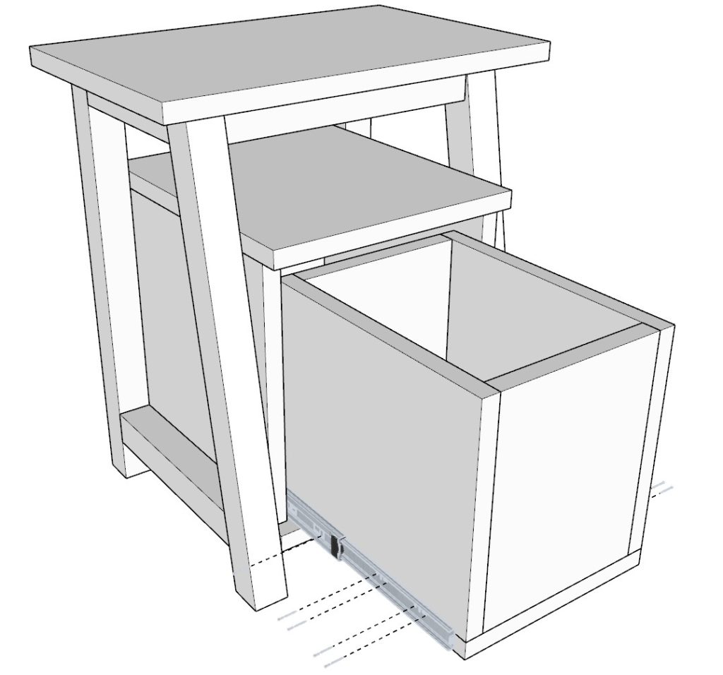 Adding drawer slides to drawer housing