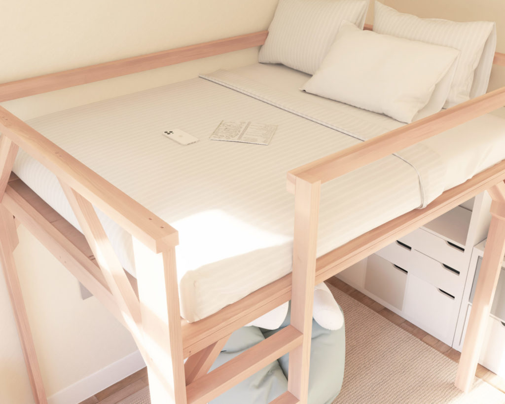 Minimalistic DIY Loft Bed Design
