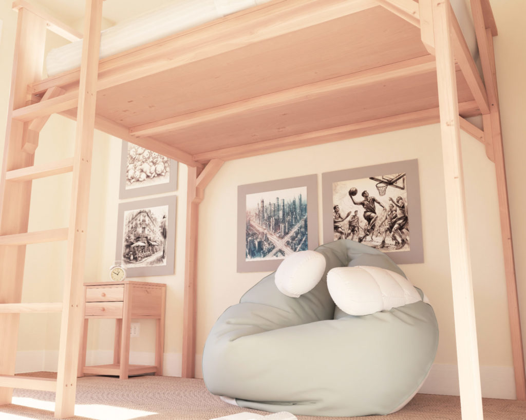 Minimalistic DIY Loft Bed Design