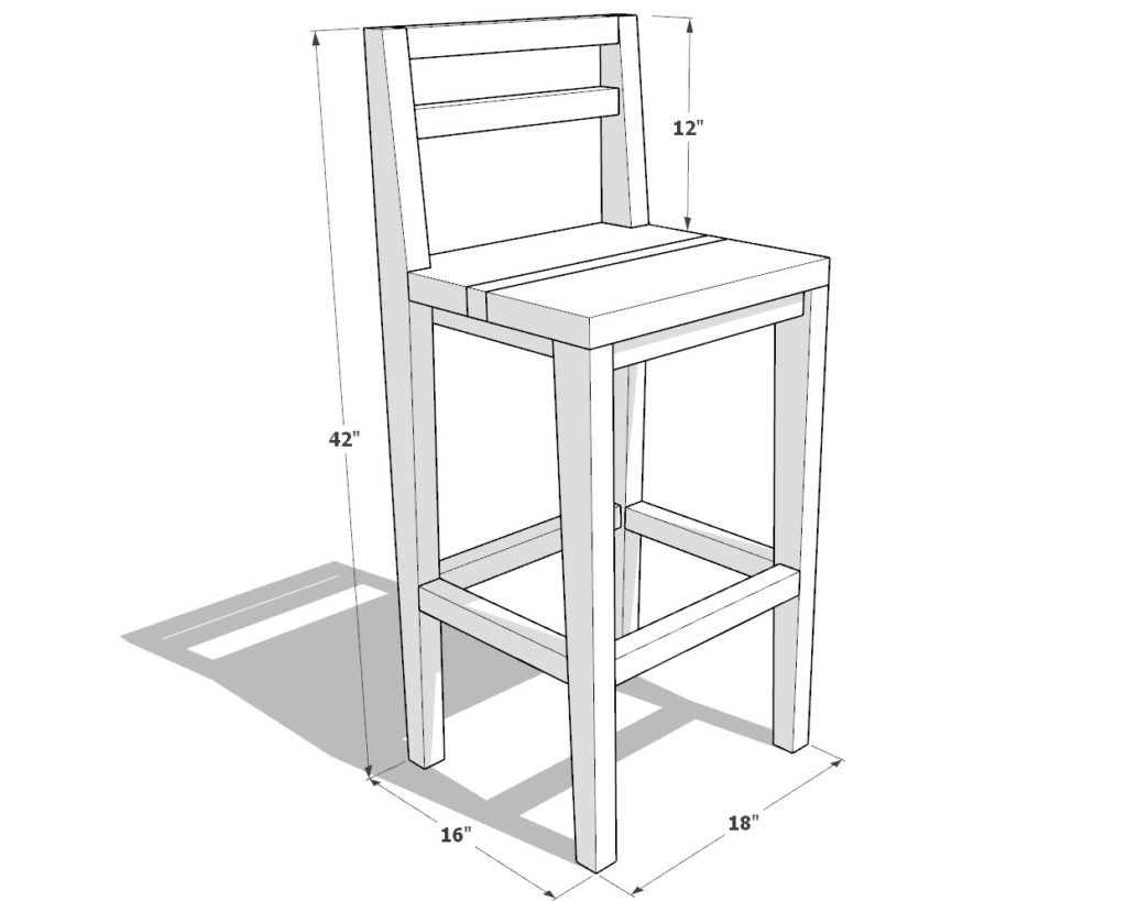 DIY bar stool dimensions
