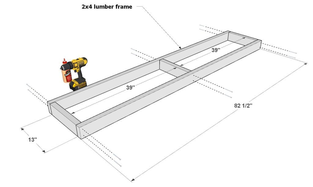 DIY bar shelf construction and assembly