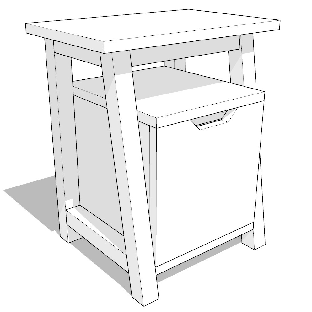 elegant DIY Wooden Nightstand with Ample Storage