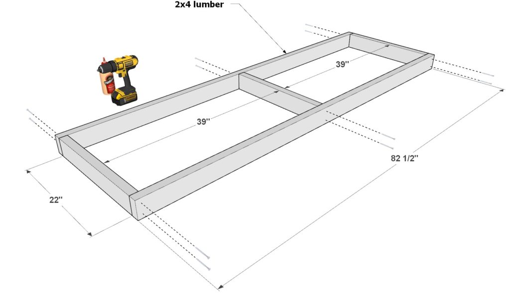 DIY bar working counter assembly and construction