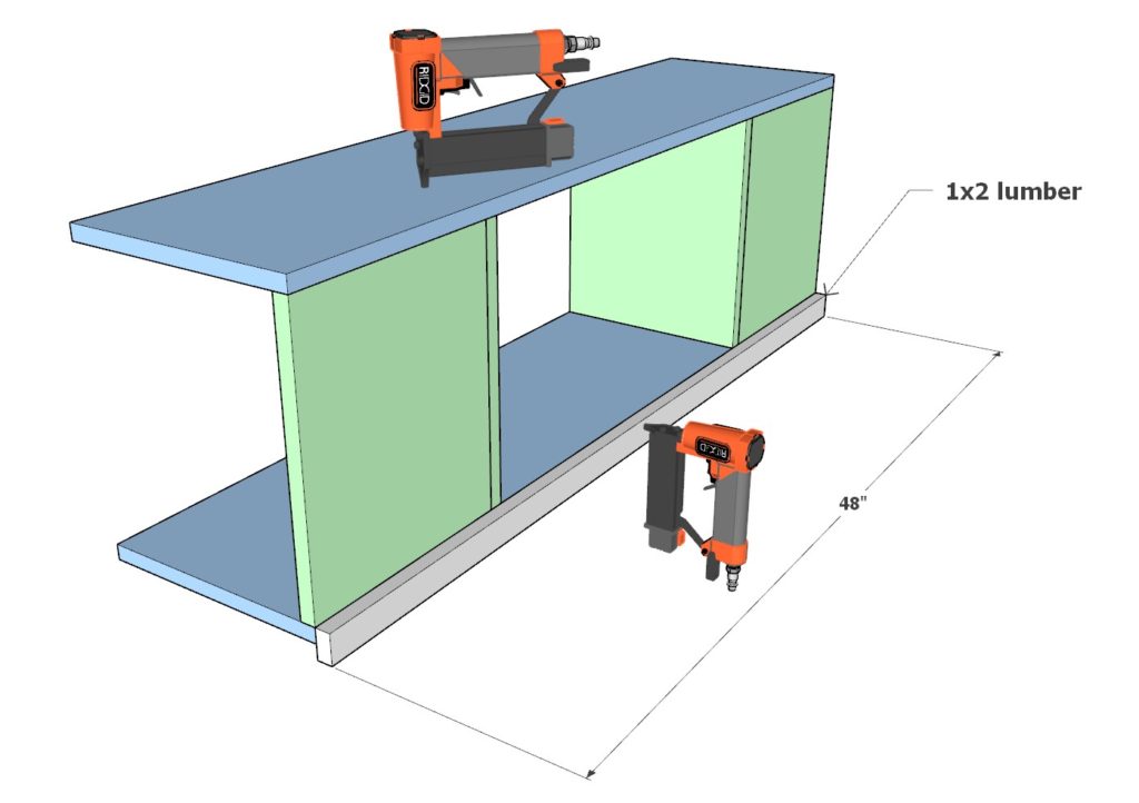 Assembly of the craft table cubbies