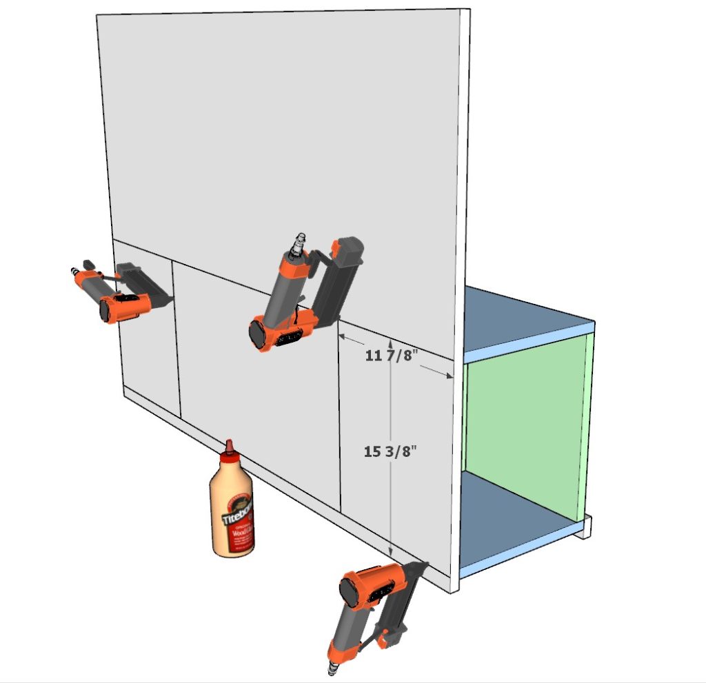 Assembly of the craft table cubbies