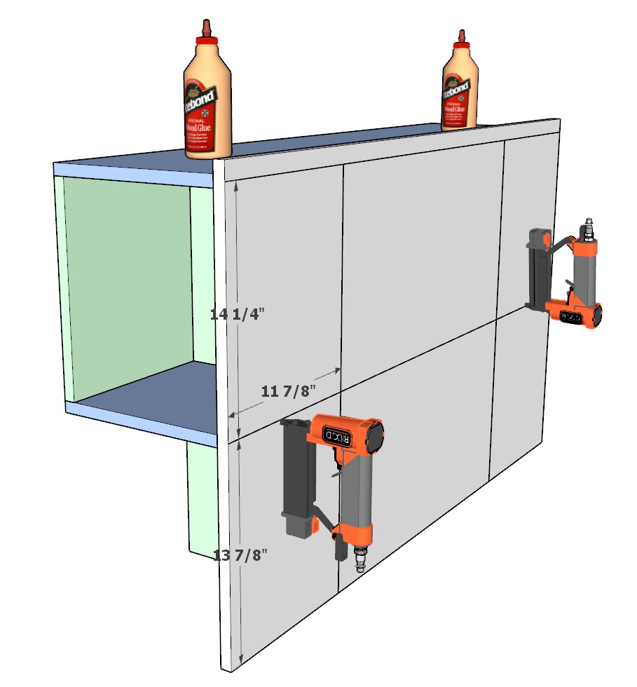 Assembly of the craft table cubbies