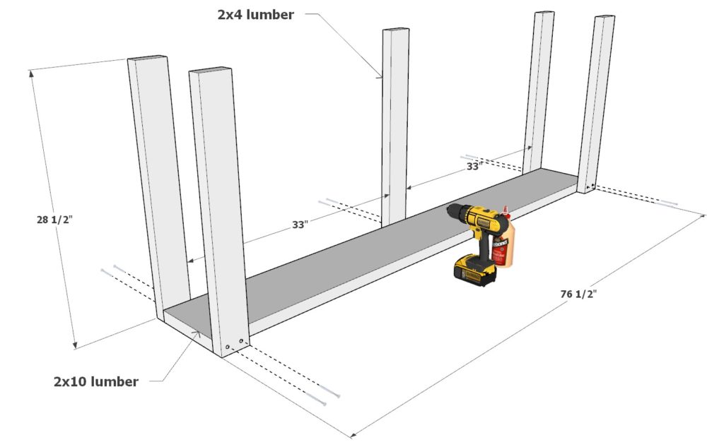 Console table frame assembly