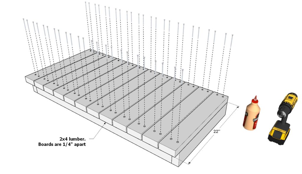 building the loft bed steps