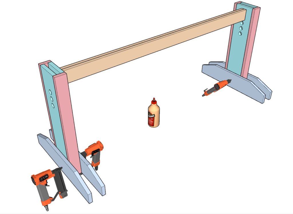 Finishing the desk legs