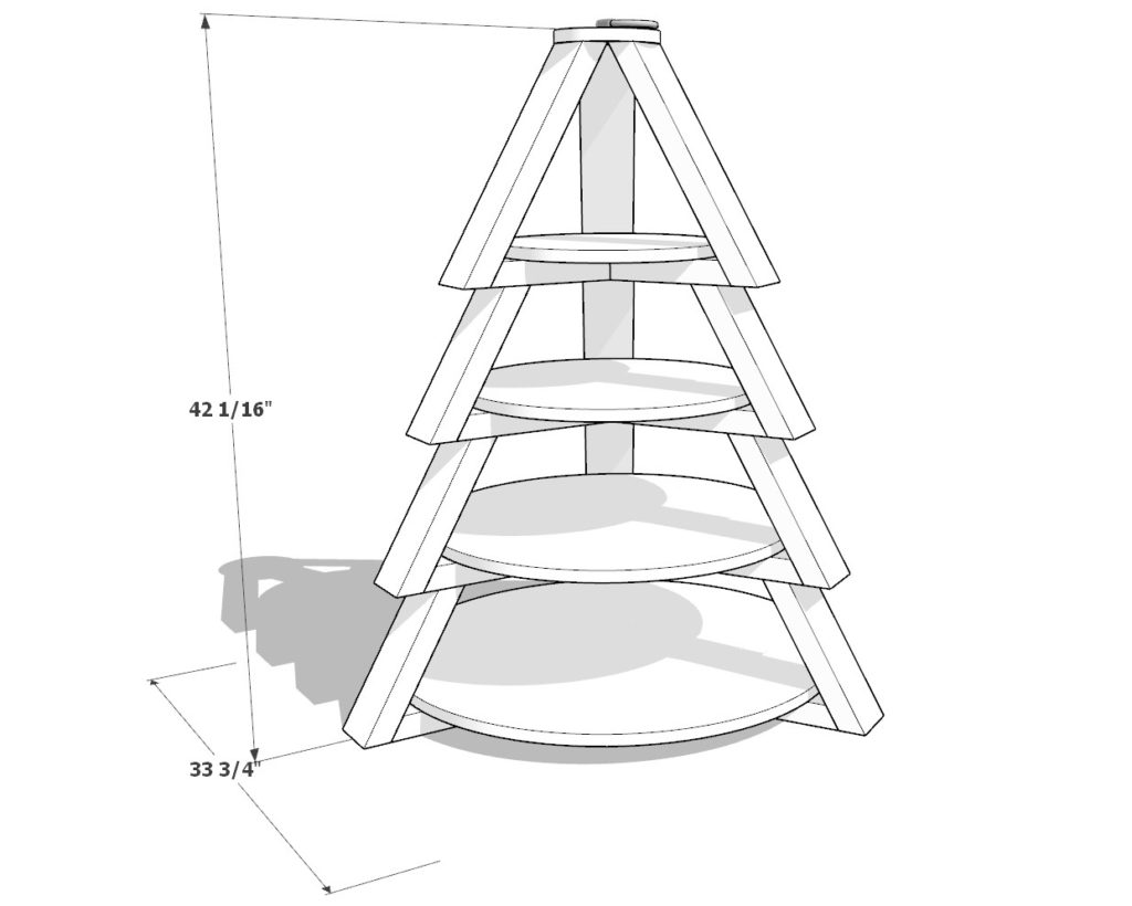 Festive DIY Christmas Tree Tiered Stand Display