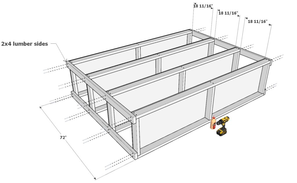 incorporating the shelves together into a shelf unit