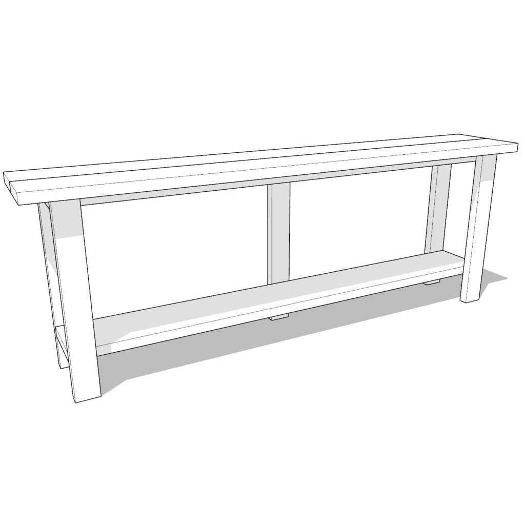 Reed Grand Console Table DIY Plan
