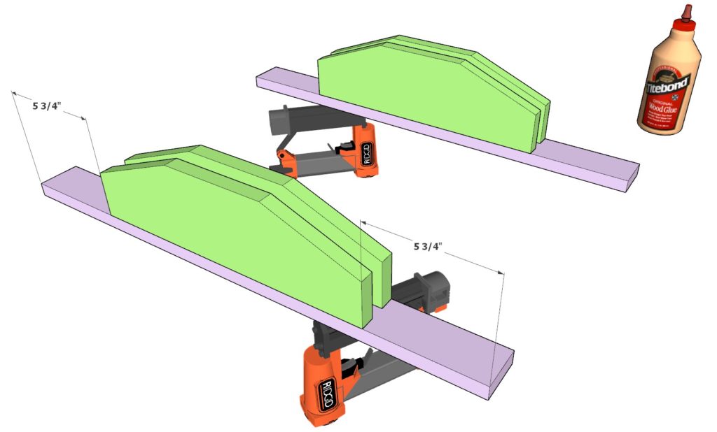 construction and assembly of the desk leg mount