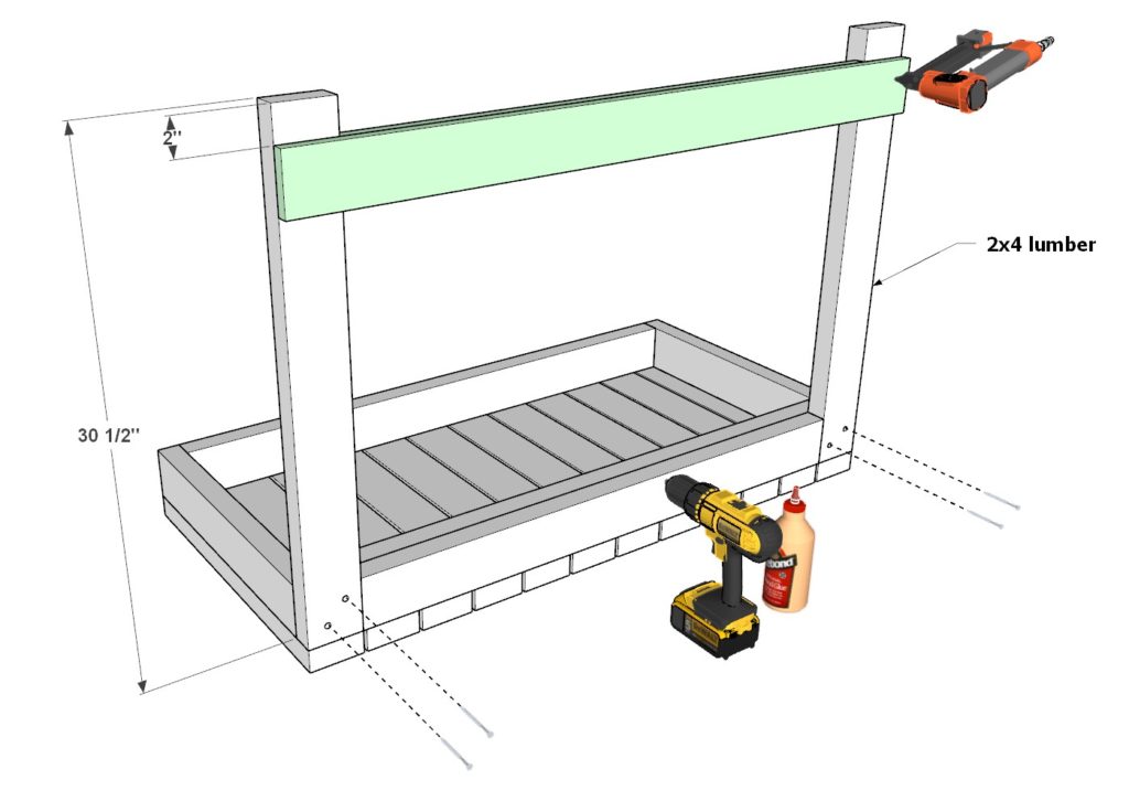 building the loft bed steps