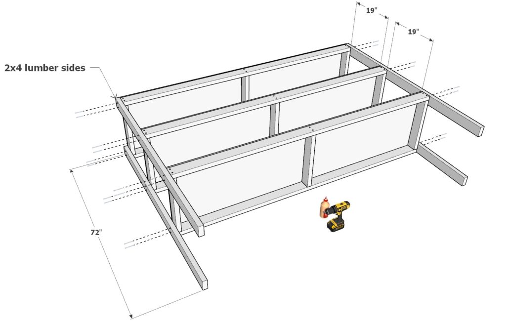 incorporating the shelves together into a shelf unit