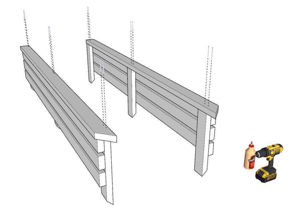 Adding railing to the dog house deck