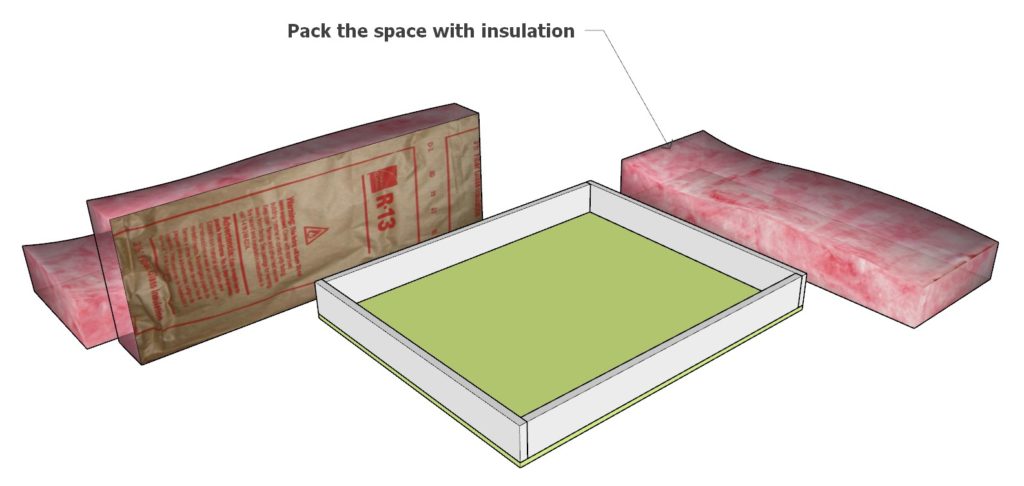 door insulation panel assembly