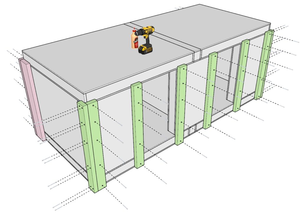 DIY doghouse siding assembly
