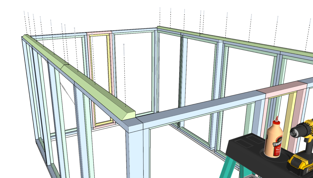 Adding the greenhouse frame supports