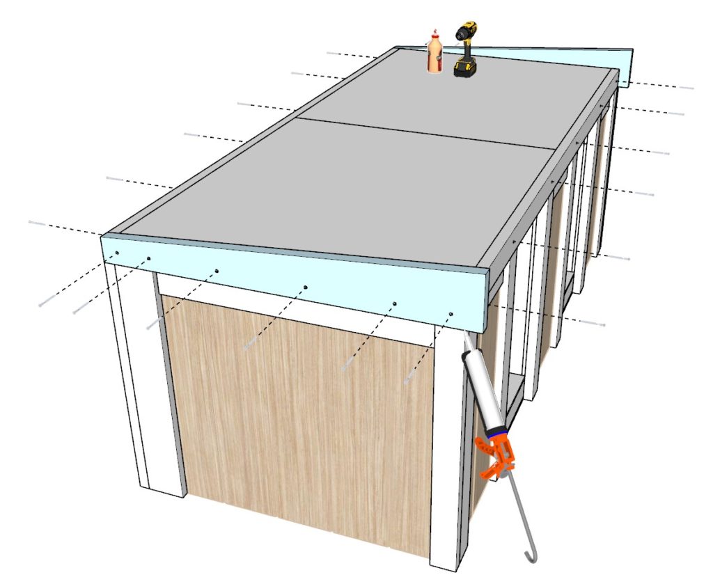 Doghouse roof assembly and installation