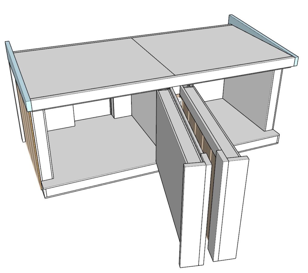 Doghouse door hinge installation