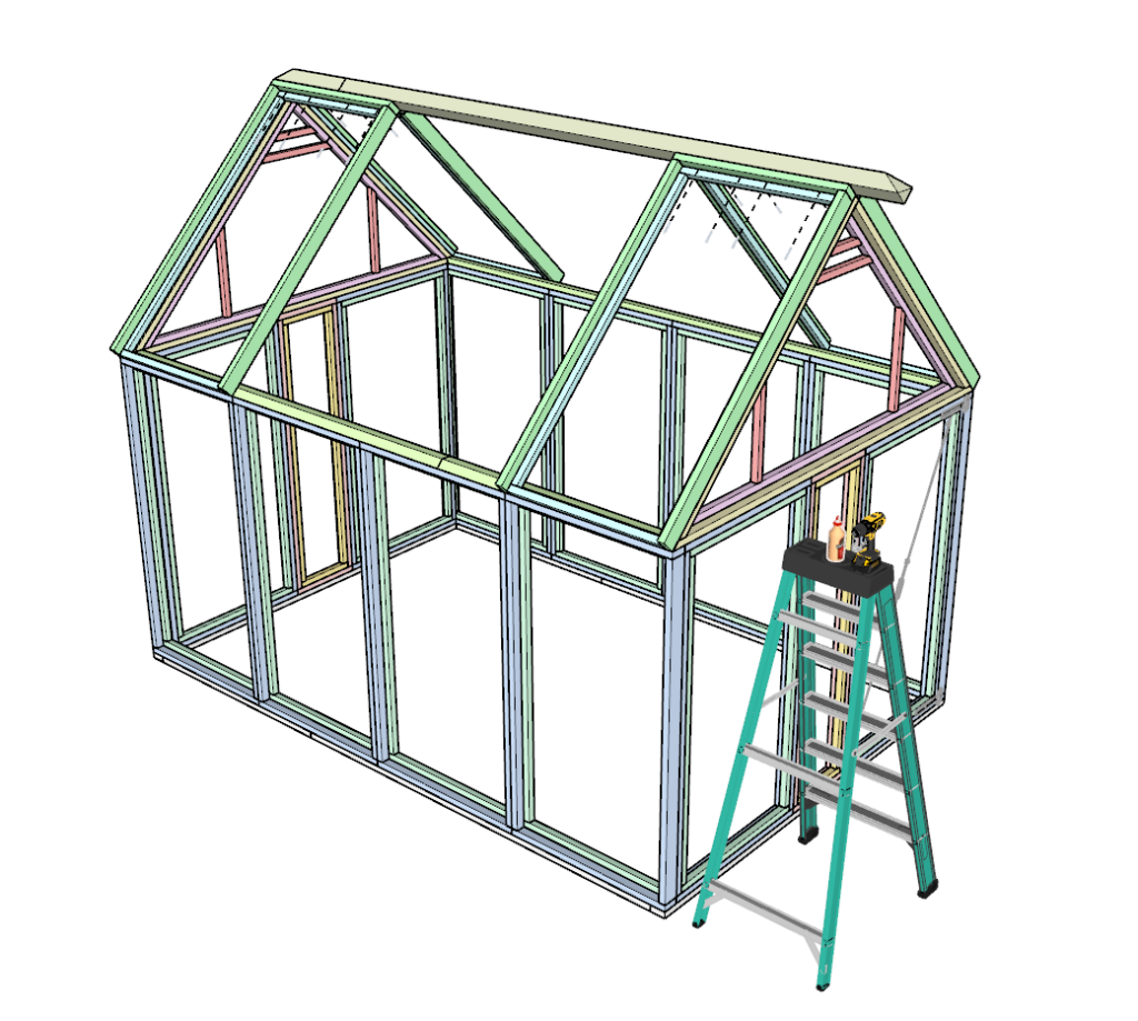 Adding a central reinforment greenhouse beam