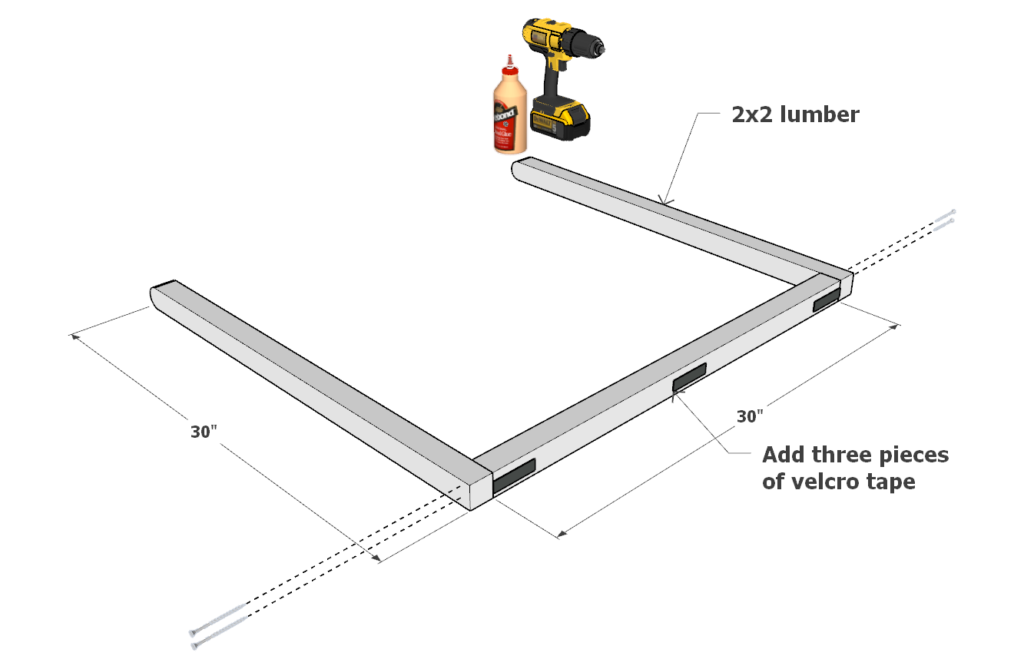 DIY greenhouse ventilation panel assembly