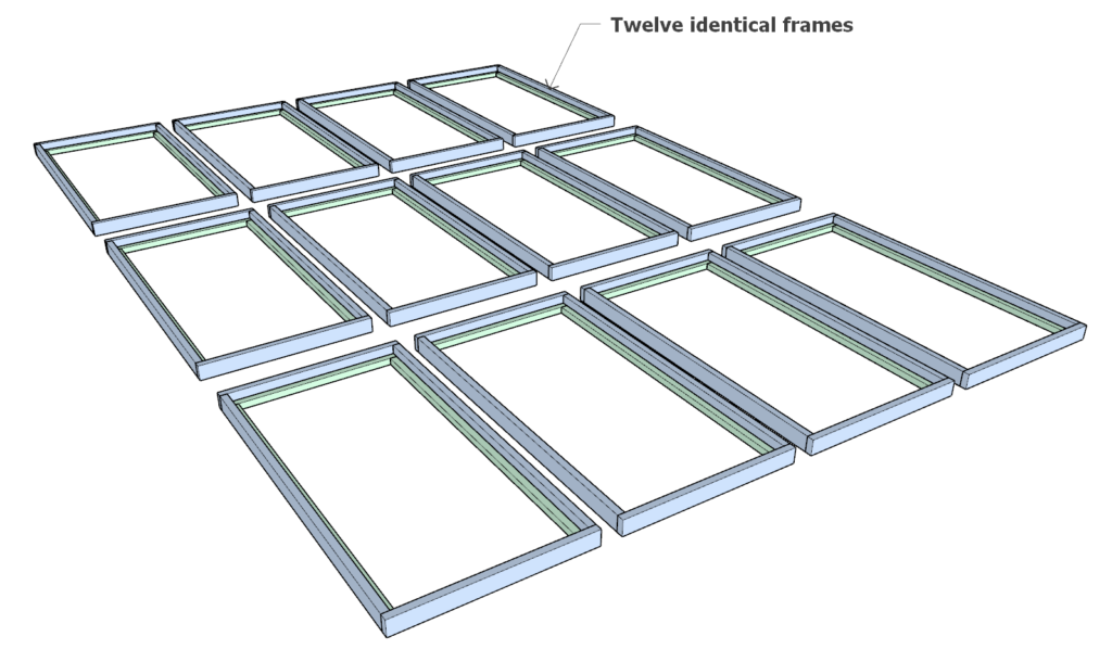 Greenhouse side frame panel assembly