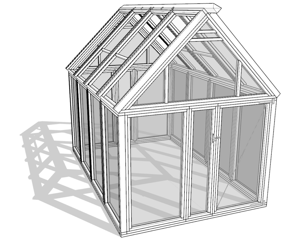 installing the Polycarbonate Sheet into the greenhouse