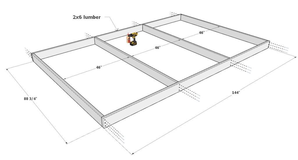 Deck frame construction